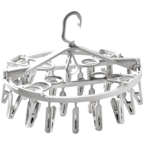 Faltbarer Sockentrockner mit 24 Clips Wäschetrockner Sockenhalter für Wäschetrockner Unterwäschebügel für Wäscheständer (1/5)