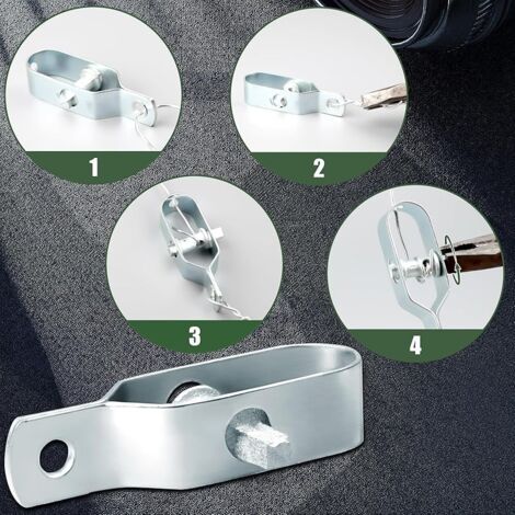 Ziamzra 6er-Pack Drahtspanner 95 Mm, Verzinkt – Für Maschendraht-, Wild- & Gartenzäune (Zugkraft 180 Kg)