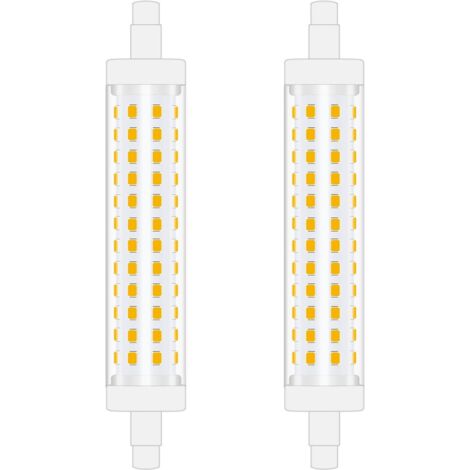 118 mm R7S-LED-Lampe, 10 W, natürliches Weiß, 4000 K, linearer doppelseitiger Strahler, Ersatz für 100-W-Halogenlampe, perfekt für Schlafzimmer, Badezimmer, nicht dimmbar, 2 Stück (1/5)