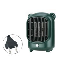 Tragbarer elektrischer Heizstrahler mit Thermostat, 500 W, kleiner Keramikheizstrahler für den Schreibtisch, Grün