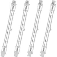 HaloLine Halogenröhre, R7S-Sockel, T3-Halogenröhrenlampe, 230 V, 300 Watt, 118 mm, Warmweiß – 2800 K (4 Stück)