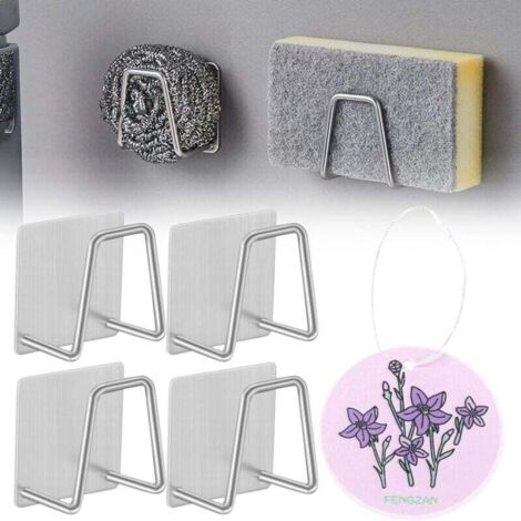 Produktbild von Kieselgur-Schwammhalter Für Spüle – Schnell Trocknend, Saugfähig, Rosa-braun, U-Form – Für Schwämme, Seifen & Bürsten