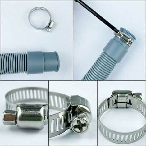 15 Stück Edelstahl-Schlauchschellen – Verstellbar, Größen 8–12mm, 13–19mm, 19–29mm