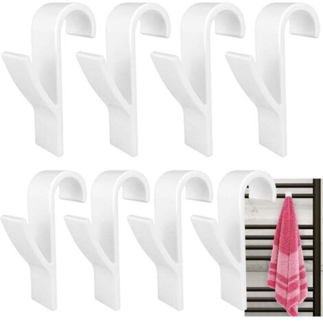 Bianco  Set Di 8 Ganci Per Termosifone, Portasciugamani Da Bagno Stendibiancheria Per Termosifone Di Casa Gancio Per Termosifone Gancio Per Portasciugamani Ymyny 91950702