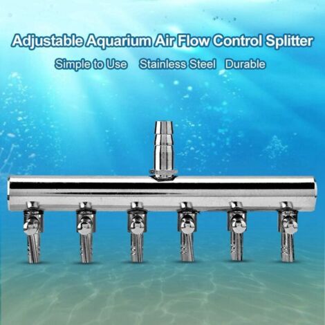 Luftverteiler 9mm Aquarium Zubehör: 2 Wege Edelstahl Luftverteiler