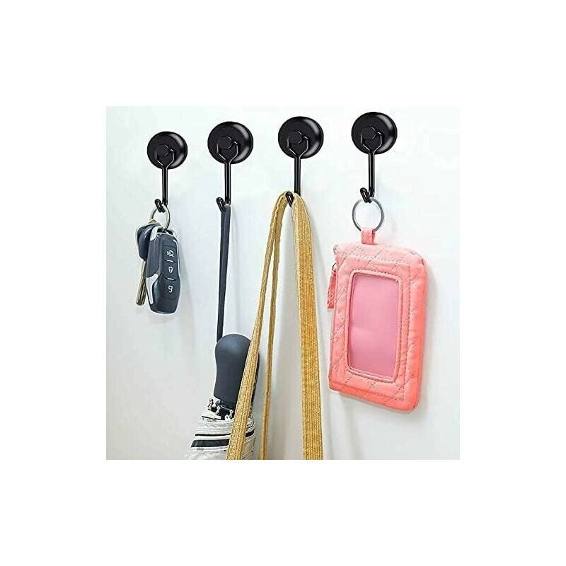 6 Ganci Magnetici Forti Da 1kg - Ganci Da Crociera Per Frigorifero, Garage E Cucina (Nero, 7.1cm) - Foto 13