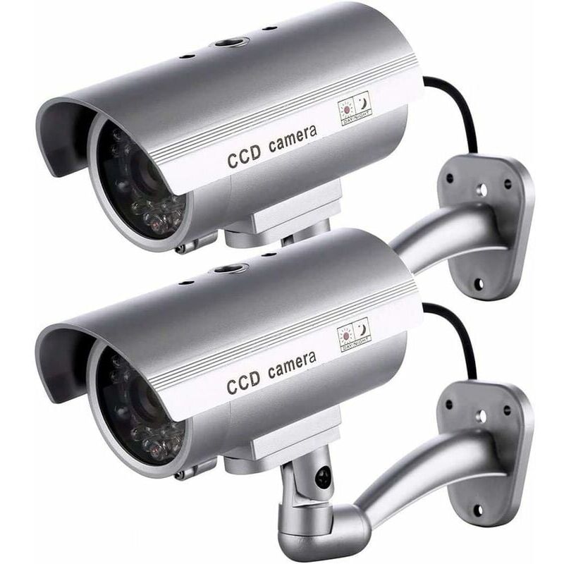 Confezione Da 4 Telecamere Di Simulazione Dome CCTV Con Luce LED - Foto 4