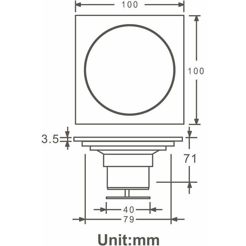 Scarico A Pavimento Bagno 10x10 Cm - Griglia Ottone, Design Antico | Anti-insetti E Facile Pulizia - Foto 8