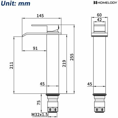Rubinetto per bagno a cascata Miscelatore per lavabo con bocca alta Rubinetti per lavabo cromati Design moderno