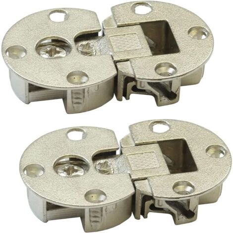 2 Cerniere A Ribalta Per Ante Armadio - Cerniere A Molla Per Mobili Da Cucina Con Viti, Sormonto Completo