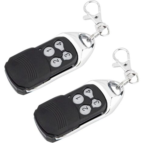 Telecomando Universale Per Porte Garage 433 MHz | 3 Pezzi, 2 Pulsanti | Portata 50 M | Compatibile Con Codice Fisso