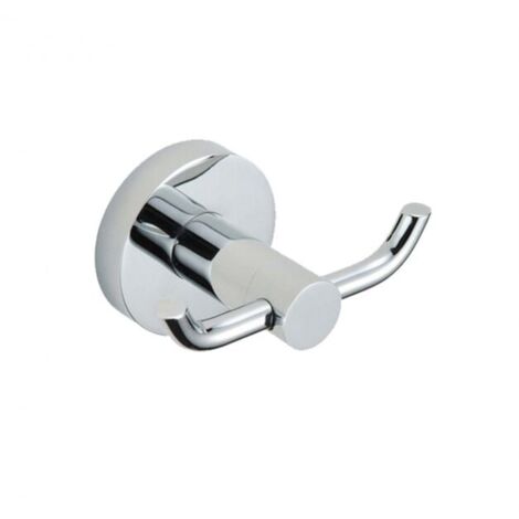 ZACK 40353 - Set di 2 ganci per asciugamani Duplo, in acciaio INOX, colore: Nero