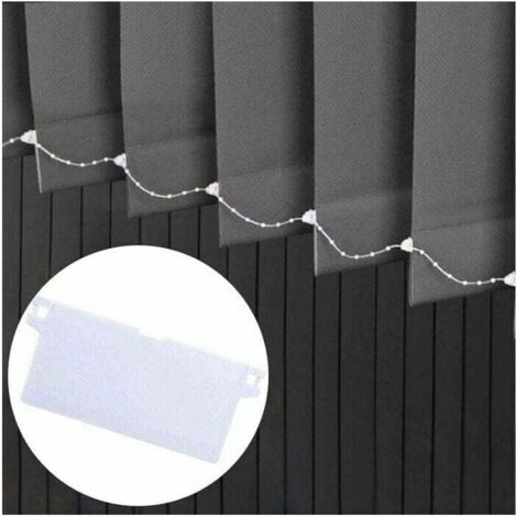 Pesi Per Veneziane Verticali - 10 Pezzi In Plastica Bianca 127mm Per Aggiungere Peso Alle Tende