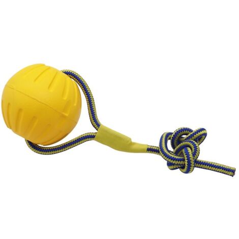 Giocattolo Cane FANTASIA palla TPR schiuma giallo 6 cm