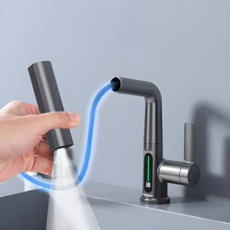Rubinetto Doccia Istantaneo Con Riscaldatore 3000W – Acqua Calda E Fredda In 3 Secondi, Display Temperatura, Rotazione 360°, IPX4, Per Bagno E Cucina