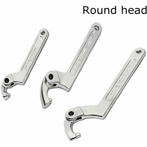 Chiave A Gancio Regolabile - Cromo Vanadio, 32-76mm, Per Dadi Rotondi E Scanalati, Testa Quadrata - Foto 10