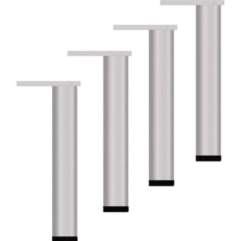 Set 4 Piedini Regolabili Per Mobili 12-18 Cm In Acciaio Con Gomma Antiscivolo – Per Tavoli Letti Armadi E Divani