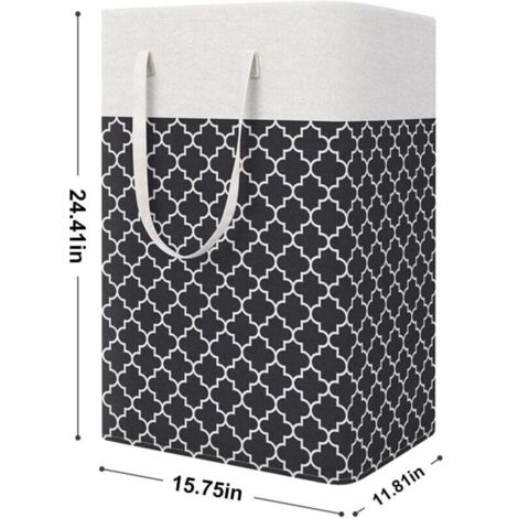 Cesto Biancheria Intrecciato 105L - Grande Portabiancheria Con Manico Per Casa