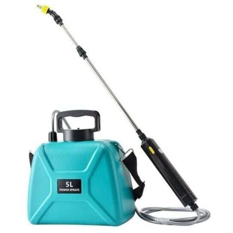Spruzzatore elettrico per piante da giardino - Con 3 ugelli regolabili e tubo da 5 m - Con