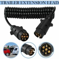 Cavo Rimorchio 7 Poli EXLECO - Connettore A Spirale 2M, Lega Alluminio, 12V Per Camion E Caravan - Foto 6