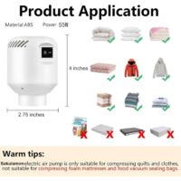 Pompa Elettrica Per Sottovuoto 55W - Compressore Da Viaggio Per Sacchetti - Foto 7
