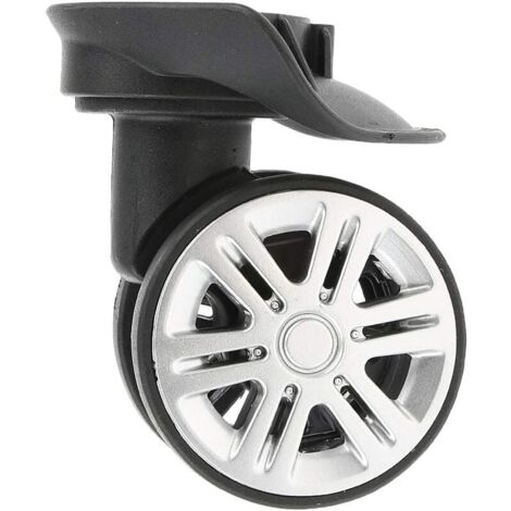 Juego de 2 ruedas con rodamiento de rodillos dobles, ruedas giratorias de 360 grados para maleta con ruedas, pieza de reparación