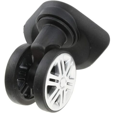 Juego de 2 ruedas con rodamiento de rodillos dobles, ruedas giratorias de 360 grados para maleta con ruedas, pieza de reparación