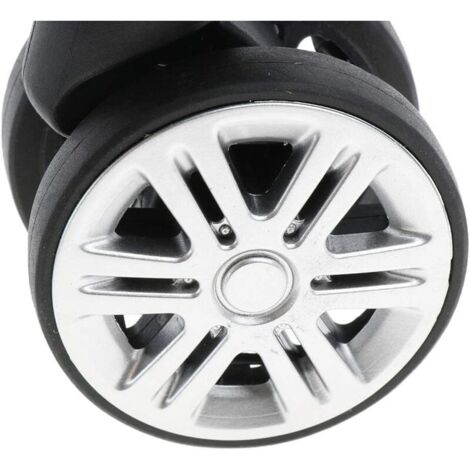 Juego de 2 ruedas con rodamiento de rodillos dobles, ruedas giratorias de 360 grados para maleta con ruedas, pieza de reparación