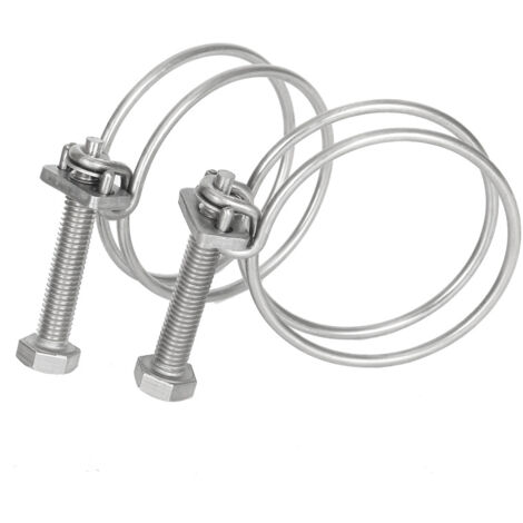 Abrazaderas De Manguera 10pcs Ajustable Doble Alambre Manguera De Agua Abrazadera De Lengüeta Clip De Tubo Aro Fijación De Plomería(32mm(28-32