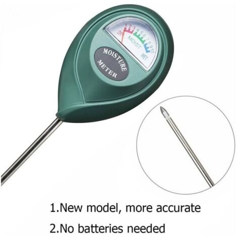 Soil Tester SusTee - Medidor De Humedad Para Plantas Sin Pilas, Indicador Color Azul/blanco, Para Todo Tipo De Tierra Regalo Jardinería Práctico