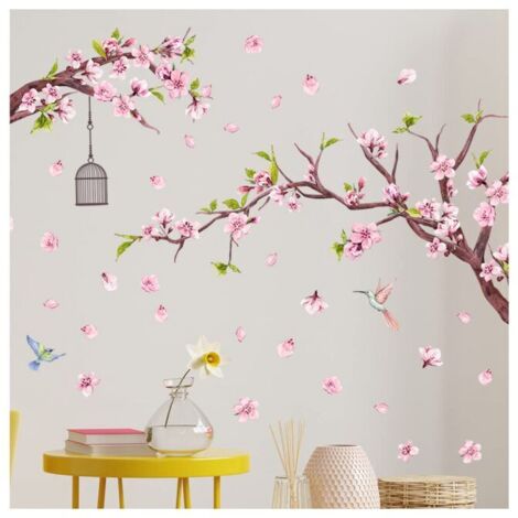 AUHOKY - Calcomanías De Pared De Enredaderas Colgantes, Ramas De Cuerdas, Calcomanías De Pared, Papel Tapiz Removible De Hojas De árbol Verde Para Despegar Y Pegar, Decoración De Pared De Rama