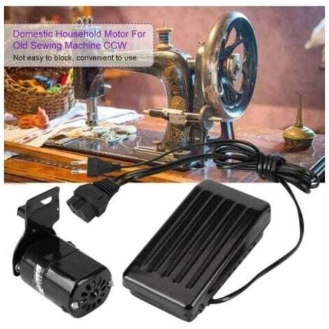 Motor Máquina De Coser 180W Con Pedal - Para Máquinas Antiguas, 10000 RPM, Incluye Correa Y Carbones