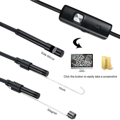 1920 * 1080P Endoscopio Per Smartphone,8mm Sonda Telecamera di Ispezione USB con 8 Luci LED