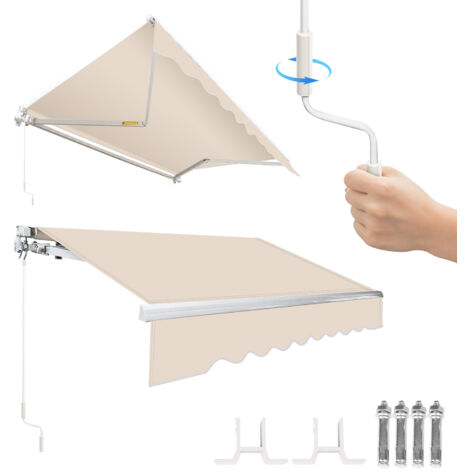 Tenda Da Sole Articolata 250x200 Cm - Con Manovella, Regolabile Per Balcone E Terrazza - Foto 10