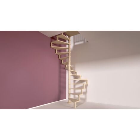 Escalier spirale SQUARE WOOD sapin Ø120cm+palier