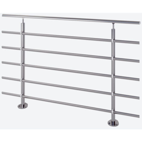 Garde-corps PURE titanium - fixation au sol - alu anodisé - 150cm