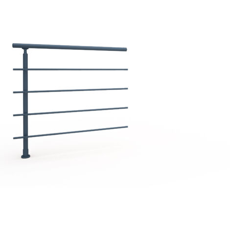 Garde-corps en aluminium anthracite RAL 7016 – Fixation sol pour balustrades sur mesure – Kit SECUNDO 100 cm avec pièces de renforcement – Sogem