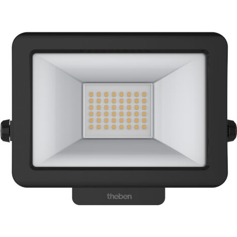 Theben 1020693 theLeda B20L W BK Projecteur à LED de 20 W, rotatif à 360°, 3000 K, blanc chaud