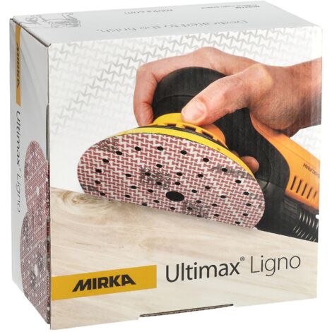Mirka Ultimax Ligno Ø 150mm Disques abrasifs autoagrippant Multifit / grain 400 / 100 pièces / Multi-trous / pour poncer les surfaces en bois (1/5)