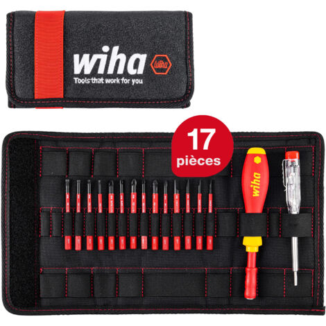 Wiha Tournevis avec porte-embout SoftFinish® electric slimVario pour embouts slimBit (36068)