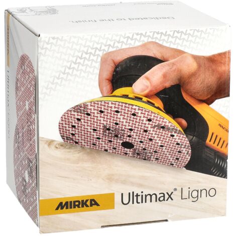 Mirka Ultimax Ligno Ø 150mm Disques abrasifs autoagrippant Multifit / grain 150 / 100 pièces / multi-trous / pour poncer les surfaces en bois