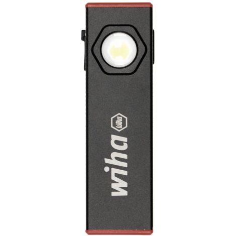 Wiha Lampe portative 800 lm I 5 modes d’éclairage I lampe d’atelier rechargeable I lampe de poche LED sans fil ultralumineuse I lampe de travail I rechargeable par USB-C (45701) (1/7)