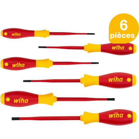 Wiha Jeu de tournevis SoftFinish® electric slimFix TORX® Tamper Resistant 6 pcs (41245)