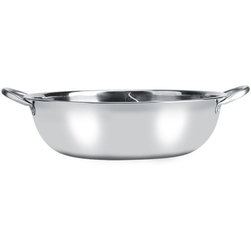 Marmite Fondue Chinoise 30cm Acier Inoxydable - Compatible Induction, Gaz - Pour Hot Pot Et Plats Familiaux