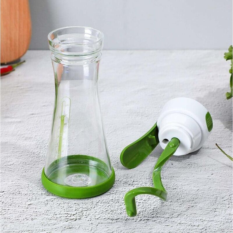 Shaker à Vinaigrette 200 Ml Blanc - Bouteille De Mélange Avec Couvercle étanche, ABS Sans BPA - Pour Sauces, Marinades, Facile à Utiliser