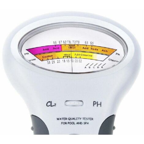 Analyseur D'Eau PC-102B CL2 Testeur Chlore Et PH Piscine Spa - Grand Écran Avec Sonde