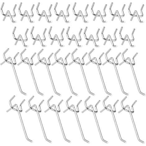 Lot De 2 Crochets à 45° Pour Panneau Perforé - Modèle Güde G40743, 50 Mm, Neufs