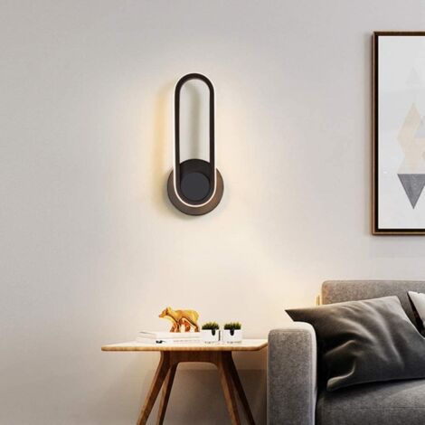 Applique Murale LED Intérieur 12W,Lampe Chevet Murale Dimmable Rotatif à 330 ° Moderne Design Éclairage pour Chambre à Coucher Maison Couloir Salon Escalier [Classe énergétique E]