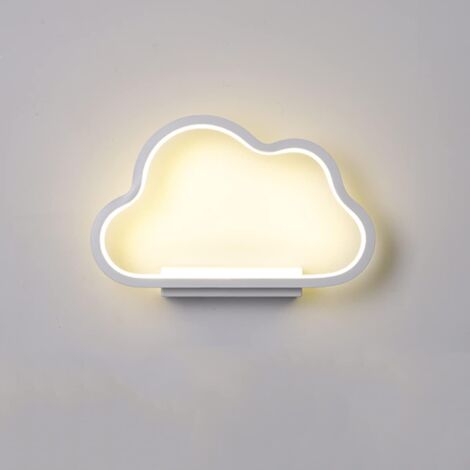 Applique Murale Interieur, Applique Murale LED Design Minimaliste Forme de Nuages, Réchauffement de la lumière,Applique Murale Enfant Chambre(Blanc)
