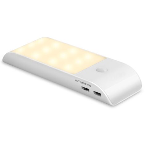 Lot De 2 Veilleuses LED Avec Détecteur De Mouvement - Rechargeable USB